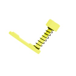 Magazine Catch Assembly w/Button and Spring–Cerakote Lemon Yellow  Magazine Catch Assembly w/Button and Spring–Cerakote Lemon Yellow